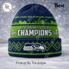 Seattle Seahawks Super Bowl LX Champs Custom Name Beanie Hat