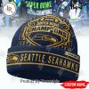 Seattle Seahawks Super Bowl LX Champs Custom Name Beanie Hat