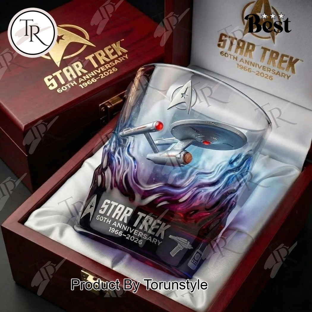 Star Trek 60th Anniversary 1966-2026 Whiskey Glass Star Trek 60th Anniversary 1966-2026 Whiskey Glass