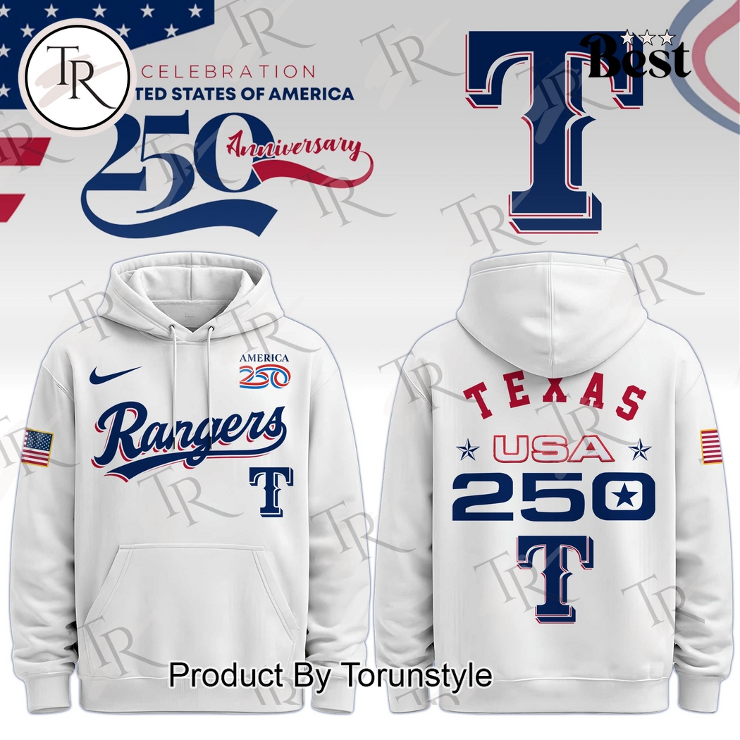 Texas Rangers United States Of America 250 Anniversary Hoodie Texas Rangers United States Of America 250 Anniversary Hoodie