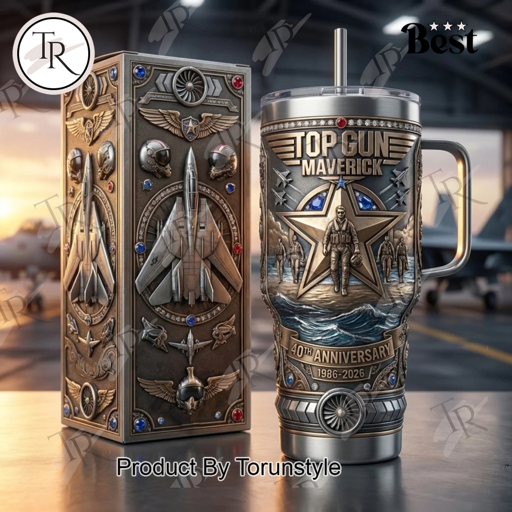 Top Gun Maverick 40th Anniversary 1986-2026 40oz Tumbler Top Gun Maverick 40th Anniversary 1986-2026 40oz Tumbler