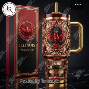 Illinois “The Prairie State” 40oz Tumbler