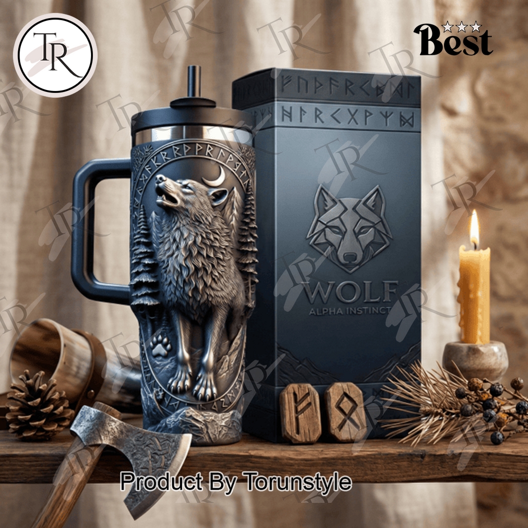 Wolf “Alpha Instinct” 40oz Tumbler