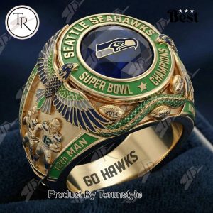 Seattle Seahawks “Go Hawks” Super Bowl Champions Ring