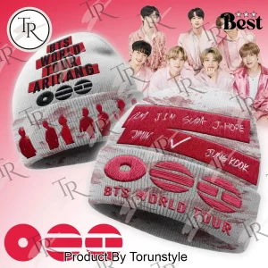 BTS World Tour Distressed Design Embroidered Beanie Hat