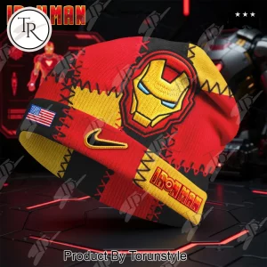 Iron Man Knitted Patchwork Superhero Beanie Hat