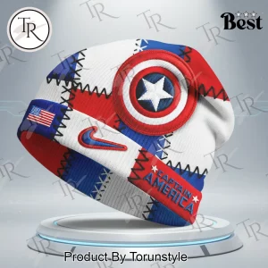 Captain America Iconic Shield Design Beanie Hat