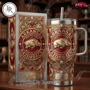 Arkansas Razorbacks Woo Pig Sooie 2026 40oz Tumbler