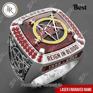 Slayer Reign In Blood 1986-2026 Custom Name Ring