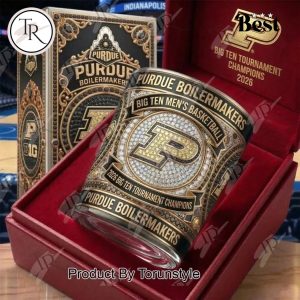 Purdue Boilermakers Big Ten Tournament Champions 2026 Whiskey Glass
