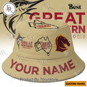 Brisbane Broncos x Great Northern 2026 Custom Name Bucket Hat
