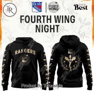 New York Rangers Fourth Wings Night 2026 Black Edition Hoodie