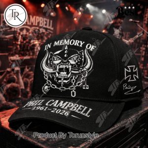 Motörhead x In Memory Of Phil Campbell 1961-2026 Black Cap