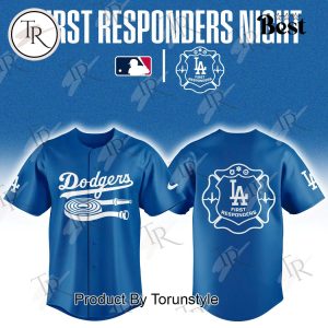Los Angeles Dodgers x First Responders Night Blue Baseball Jersey