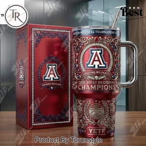 Arizona Wildcats 2026 West Regional Champions March Madness Yeti Tumbler