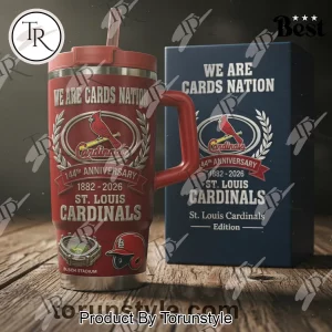 St. Louis Cardinals 144th Anniversary 1882-2026 “We Are Cards Nation” Handled Tumbler