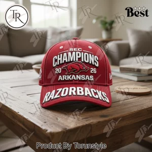 Razorbacks SEC Champions 2026 3D Embroidered Fan Cap