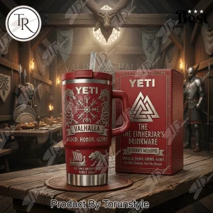 Valhalla Blood Honor Glory Norse Warrior Handled Tumbler