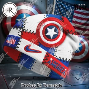 Captain America Iconic Shield Design Beanie Hat