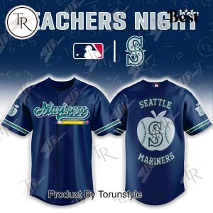 Seattle Mariners x Teacher Night Blue Baseball Jersey