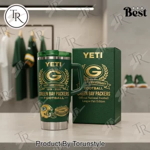 Green Bay Packers 107th Anniversary Official NFL Fan Edition YETI Tumbler