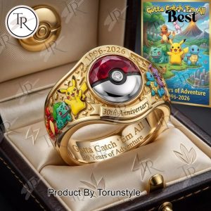 Pokémon 30th Anniversary 1996-2026 Gotta Catch ‘Em All Ring