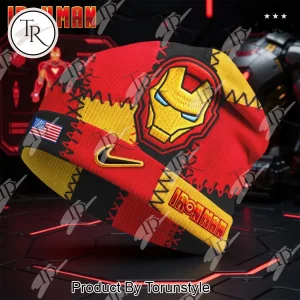 Iron Man Knitted Patchwork Superhero Beanie Hat