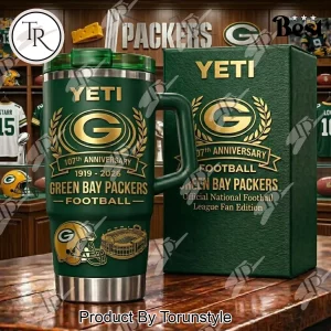 Green Bay Packers 107th Anniversary Official NFL Fan Edition YETI Tumbler