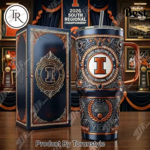 Illinois Fighting Illini 2026 South Regional Champions Luxury Handled Tumbler