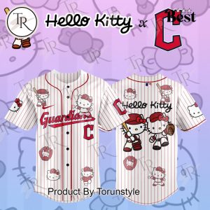 Cleveland Guardians x Hello Kitty 2026 Classic Design Baseball Jersey