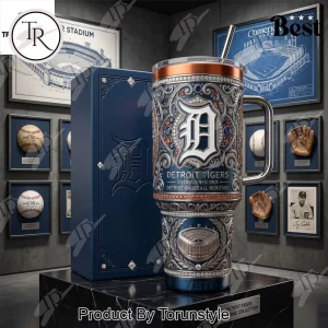 Detroit Tigers Established 1901 Baseball Heritage Premium Yeti Tumbler
