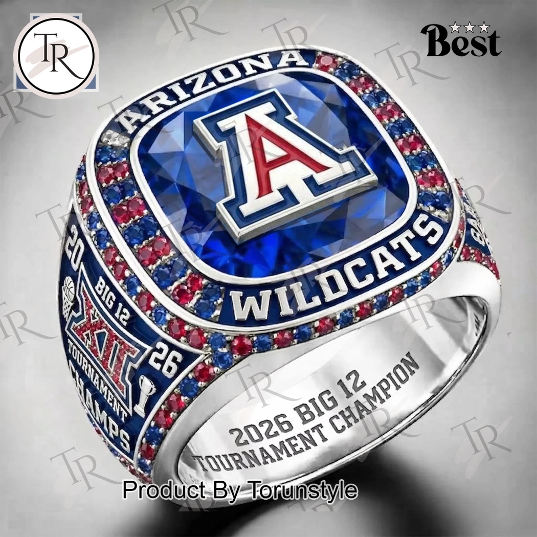 Arizona Wildcats Big 12 Tournament Champions 2026 Ring Arizona Wildcats Big 12 Tournament Champions 2026 Ring