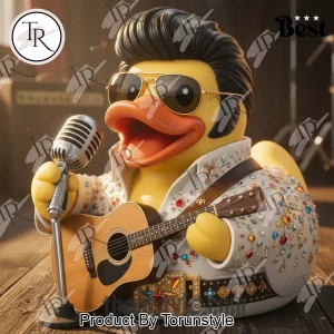 Elvis Presley Iconic Rhinestone Jumpsuit Guitar Rubber Duck