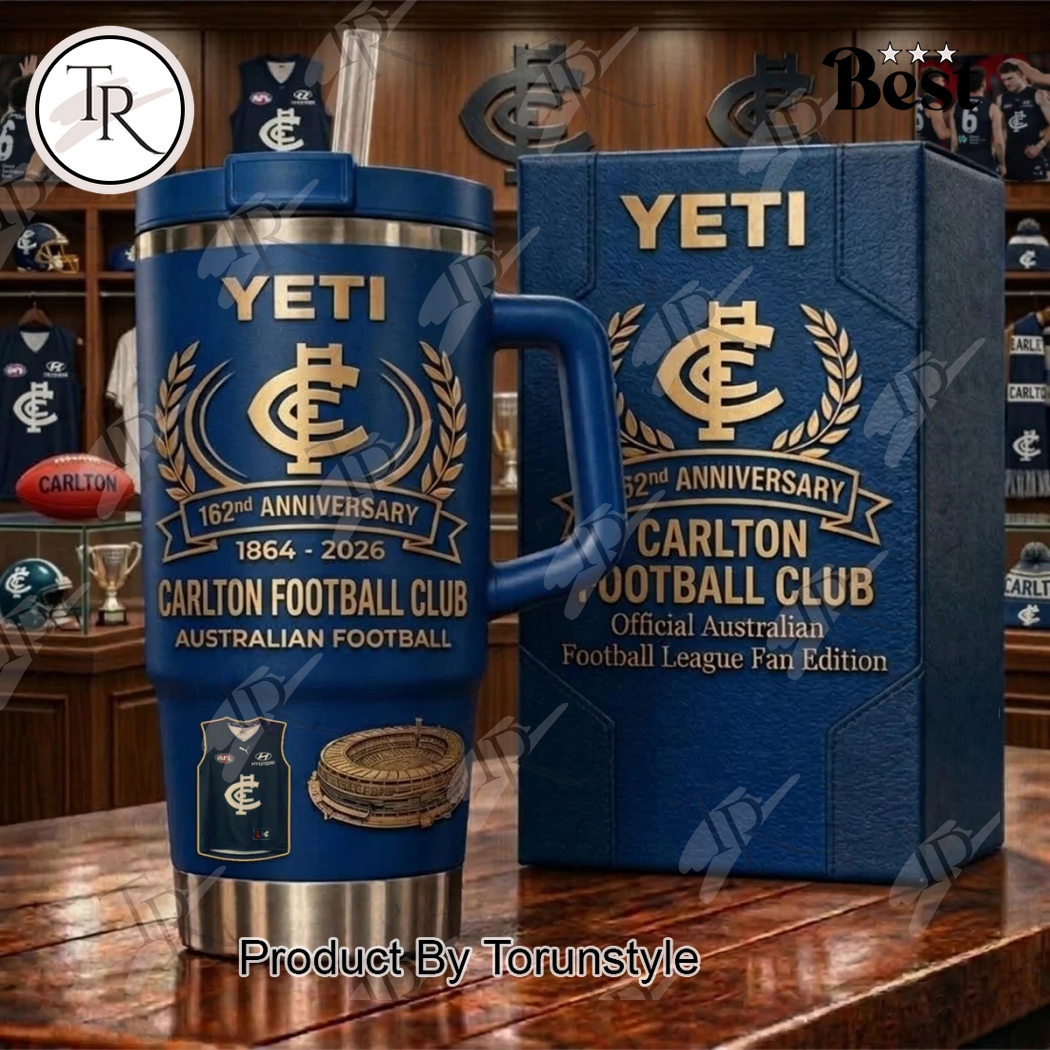 Carlton Football Club 162nd Anniversary 1864-2026 40oz Tumbler Carlton Football Club 162nd Anniversary 1864-2026 40oz Tumbler