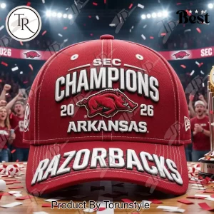 Razorbacks SEC Champions 2026 3D Embroidered Fan Cap