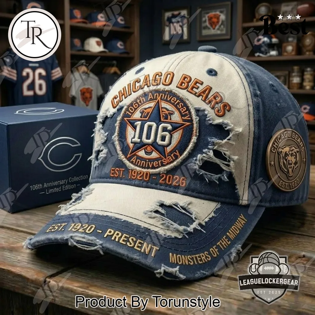 Chicago Bears 106th Anniversary Monsters of the Midway Distressed Limited Edition Cap Chicago Bears 106th Anniversary Monsters of the Midway Distressed Limited Edition Cap