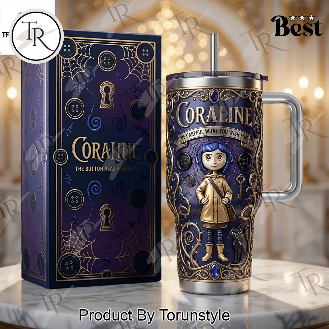 Coraline The Button Realm Edition Premium 40oz Stanley Tumbler Coraline The Button Realm Edition Premium 40oz Stanley Tumbler