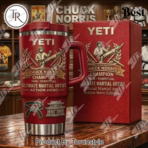 Legendary Chuck Norris Champion Action Hero YETI Handled Tumbler