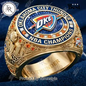 Oklahoma City Thunder Champions 2026 Go Thunder Ring