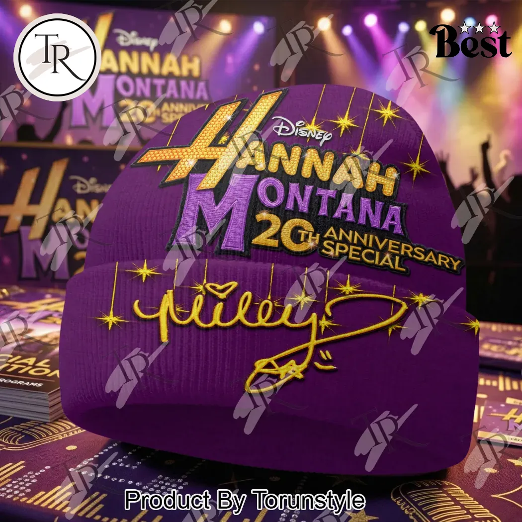 Hannah Montana M 20th Anniversary Special Miley Signature Beanie Hat Hannah Montana M 20th Anniversary Special Miley Signature Beanie Hat