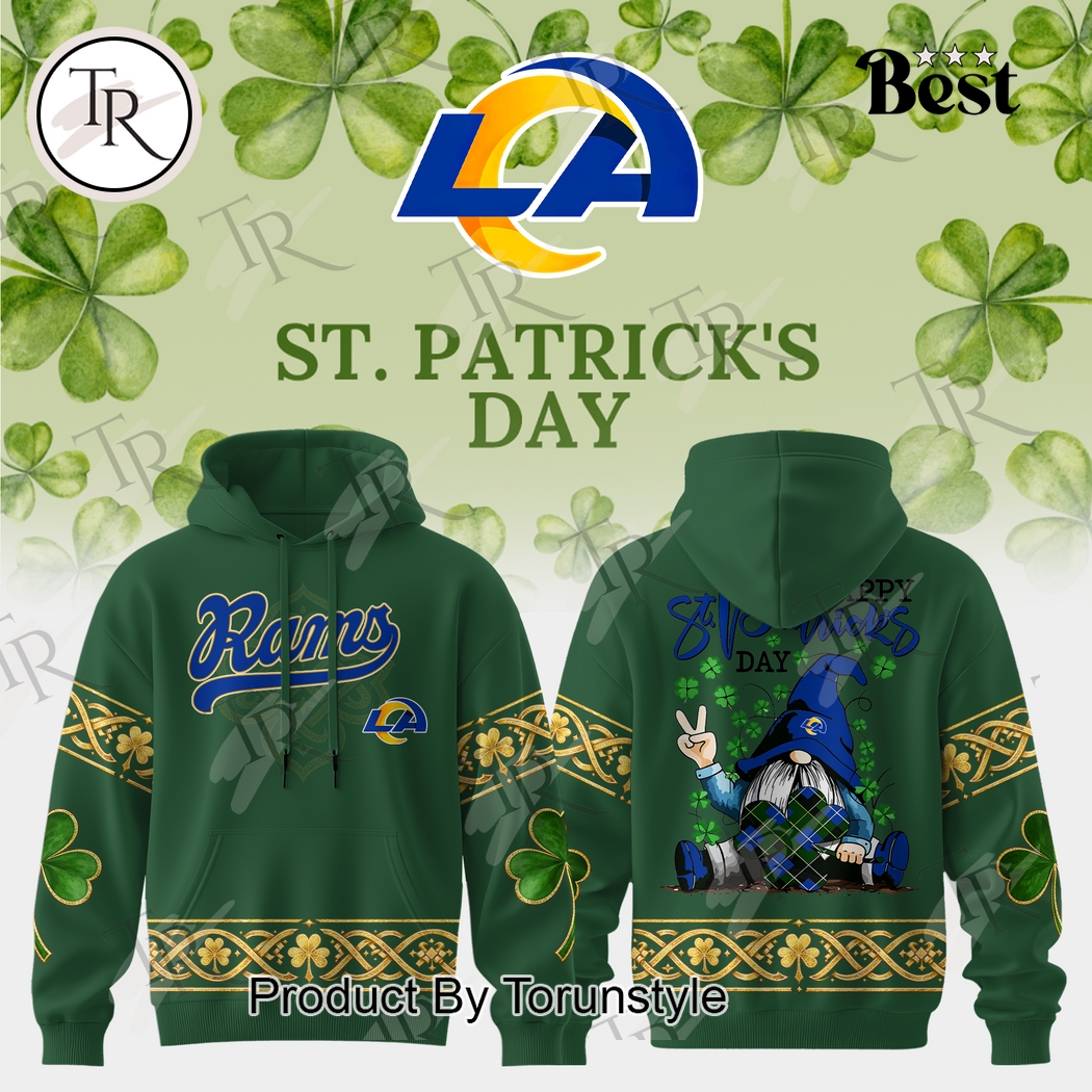 Happy St.Patrick's Day Los Angeles Rams 2026 Hoodie Happy St.Patrick's Day Los Angeles Rams 2026 Hoodie