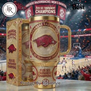 Arkansas Razorbacks SEC Tournament Champions 2026 40oz Tumbler