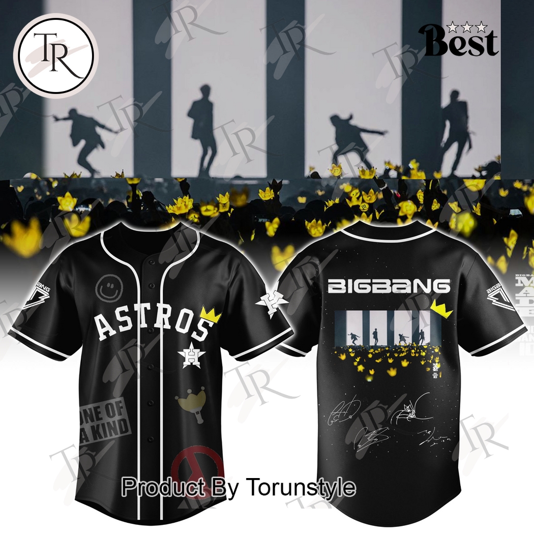 Houston Astros x Bigbang Tour 2026 Black Jersey Houston Astros x Bigbang Tour 2026 Black Jersey