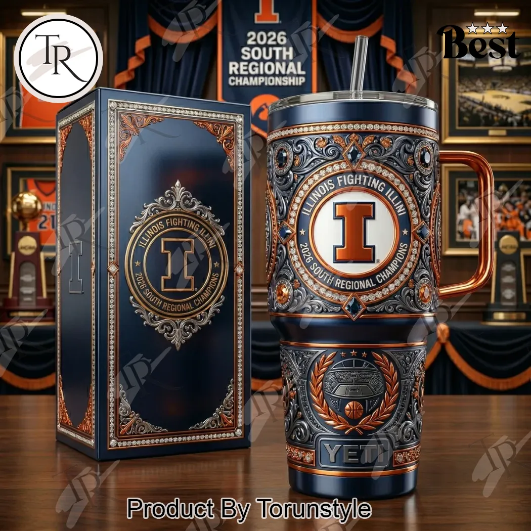 Illinois Fighting Illini 2026 South Regional Champions Luxury Handled Tumbler