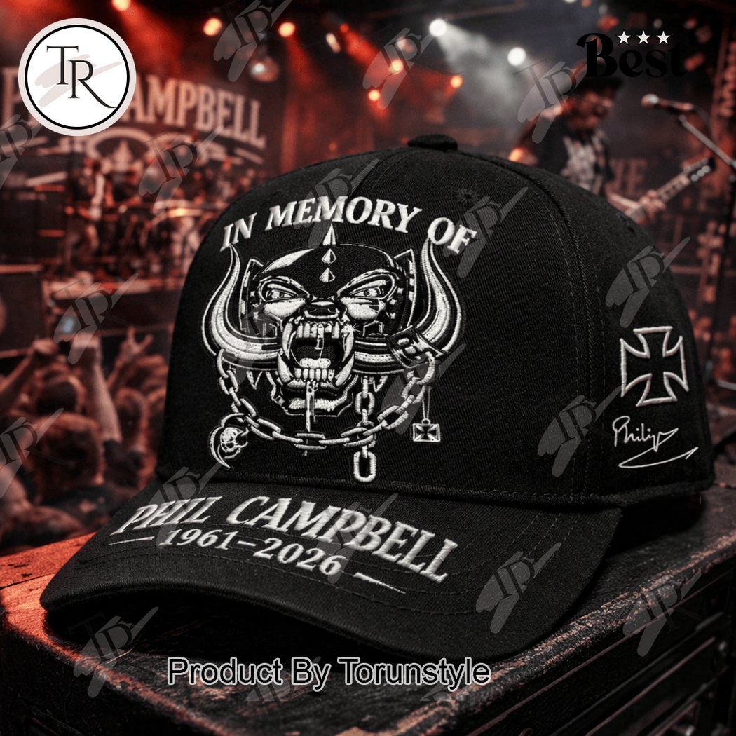 Motörhead x In Memory Of Phil Campbell 1961-2026 Black Cap Motörhead x In Memory Of Phil Campbell 1961-2026 Black Cap