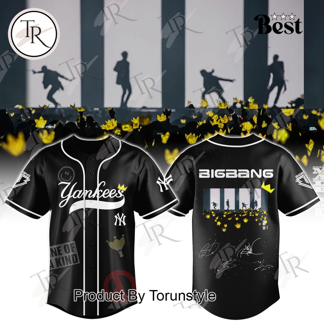 New York Yankees x Bigbang Tour 2026 Black Jersey New York Yankees x Bigbang Tour 2026 Black Jersey