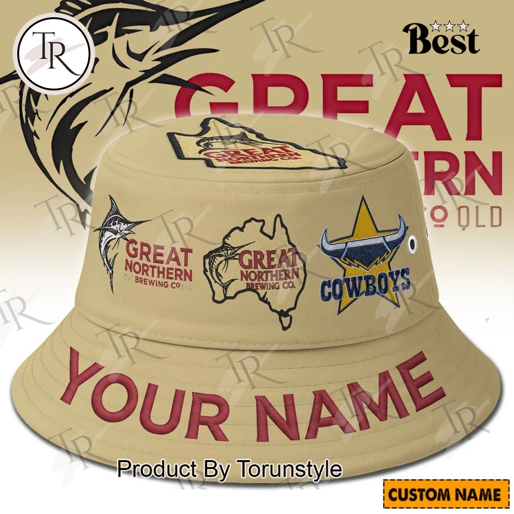 North Queensland Cowboys x Great Northern 2026 Custom Name Bucket Hat North Queensland Cowboys x Great Northern 2026 Custom Name Bucket Hat
