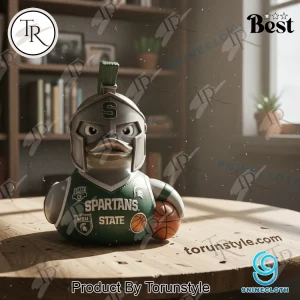 Michigan State Spartans Warrior Basketball Collectible Resin Duck