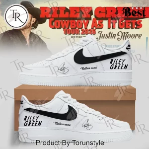Riley Green Cowboy As It Gets Tour 2026 Custom Nike Air Force 1 Shoes