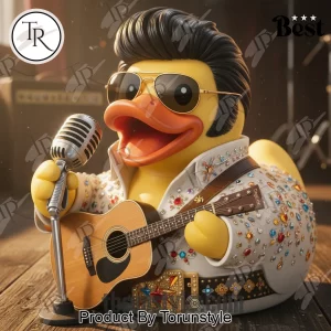 Elvis Presley Iconic Rhinestone Jumpsuit Guitar Rubber Duck